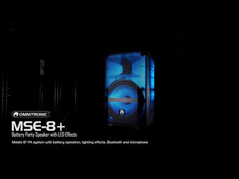 OMNITRONIC MSE-8+ Altavoz para fiestas con batería y efectos LED