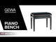GEWA Piano bench Deluxe - White matt (Seat black)