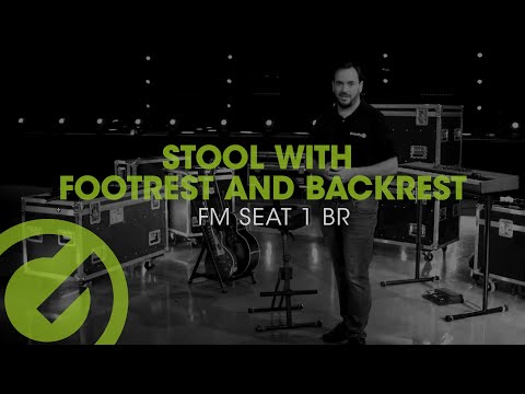 Gravity FM SEAT1 BR - Taburete de altura ajustable con reposapiés y respaldo