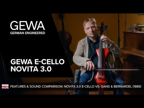 GEWA Violonchelo eléctrico Novita 3.0 - Rojo marrón (4/4)