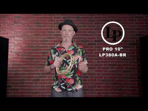 Pandereta Latin Percussion Pro 10 in de una fila Tambourin - Brass (LP380A-BR)