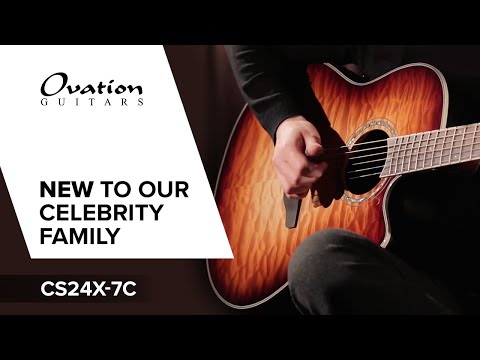 Ovation E-Acoustic Guitar Celebrity Standard Plus Mid Cutaway - Cognac Burst Gloss (CS24X-7C-G)