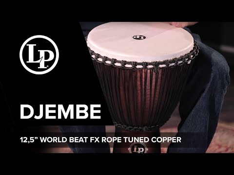 Latin Percussion Djembé World Beat FX afinado con cuerda - Gray (LP725G)