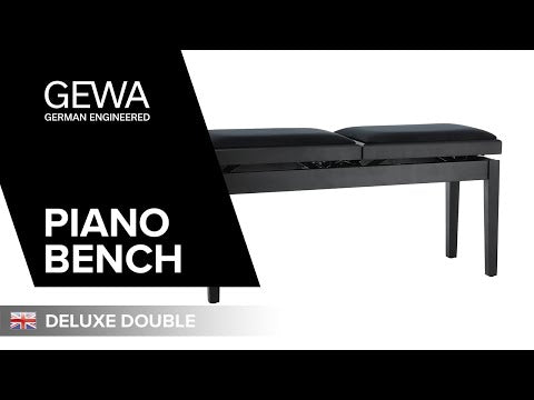 GEWA Piano bench Deluxe Double - Black highgloss