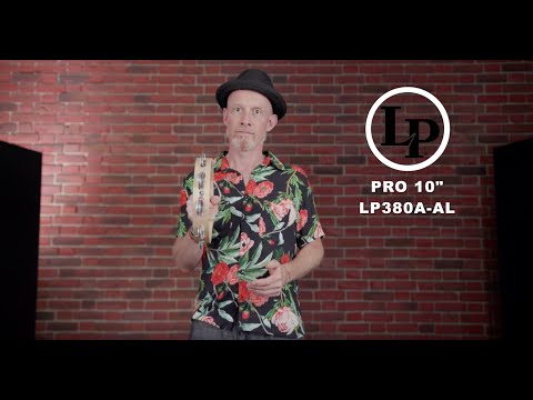 Latin Percussion pandereta Pro 10 in de una fila Tambourin - Aluminium (LP380A-AL)