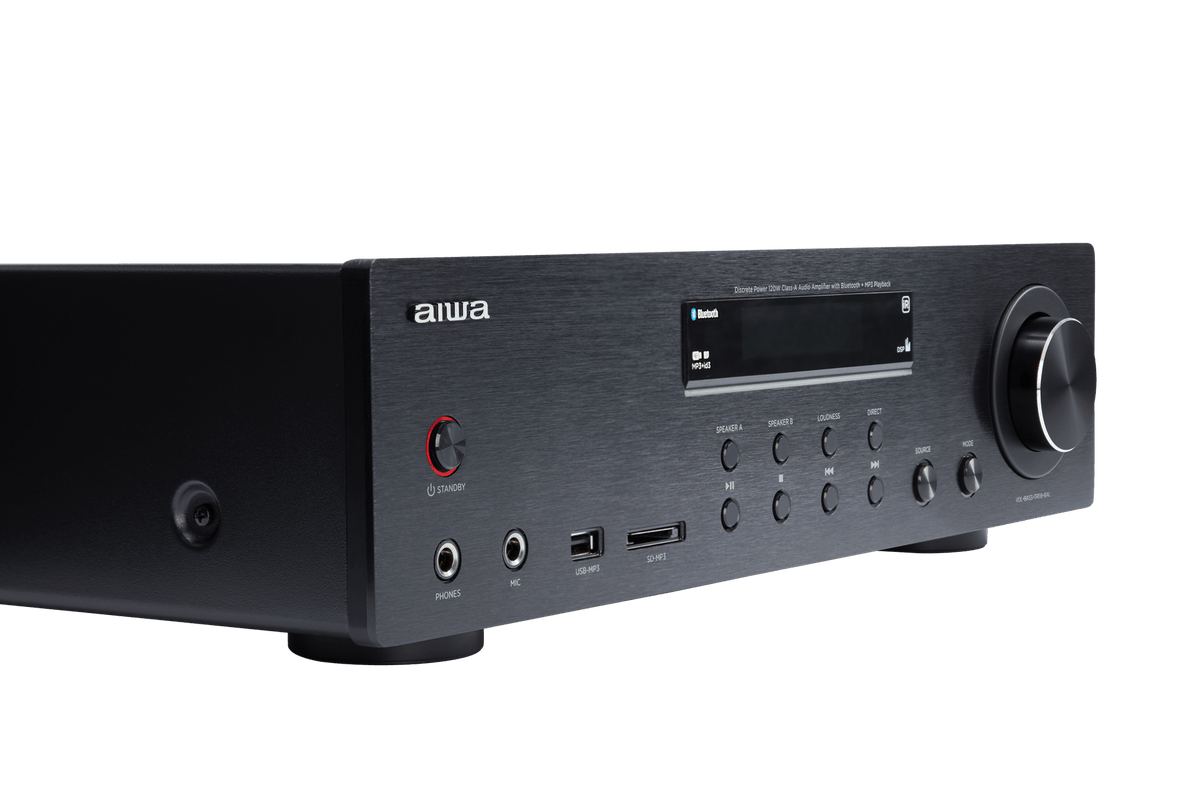 AIWA AMT-130 Forstærker Sort – 120W, Bluetooth & Phono