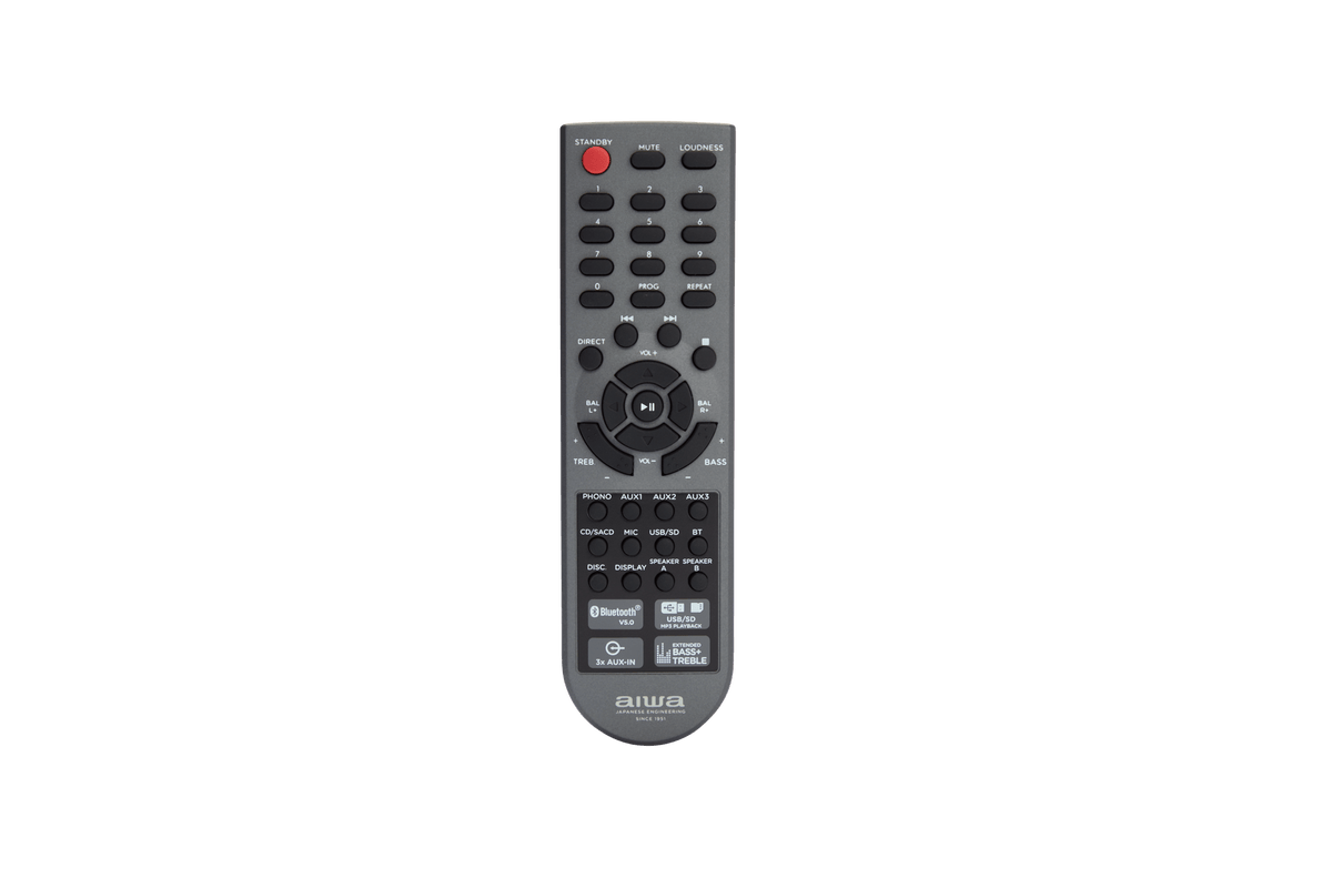 AIWA AMT-130 Forstærker Sort – 120W, Bluetooth & Phono