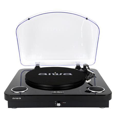 AIWA LPS-25 Tocadiscos – Bluetooth, USB y FM, negro