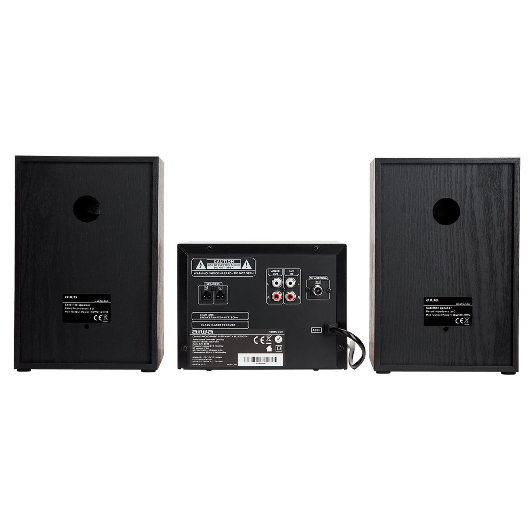 AIWA MCBT-350 Sistema Micro Hi-Fi 20W con Bluetooth, CD, FM y USB