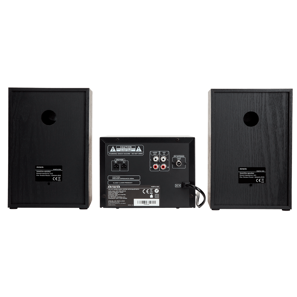 AIWA MCBT-350 Sistema Micro Hi-Fi 20W con Bluetooth, CD, FM y USB