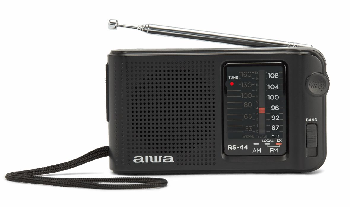 AIWA RS-10 Radio de bolsillo con AM/FM, FM DX y auriculares