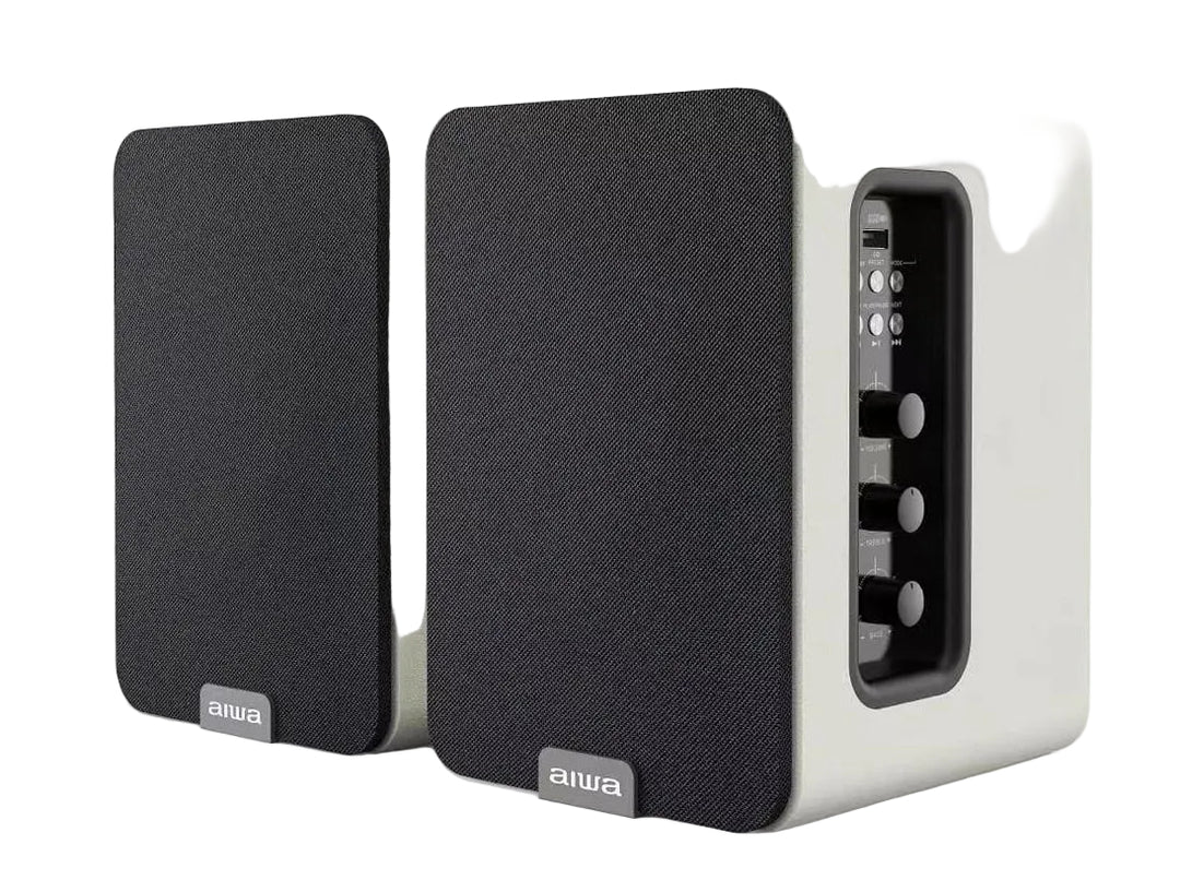AIWA SPA-200 Altavoces Bluetooth activos, blanco