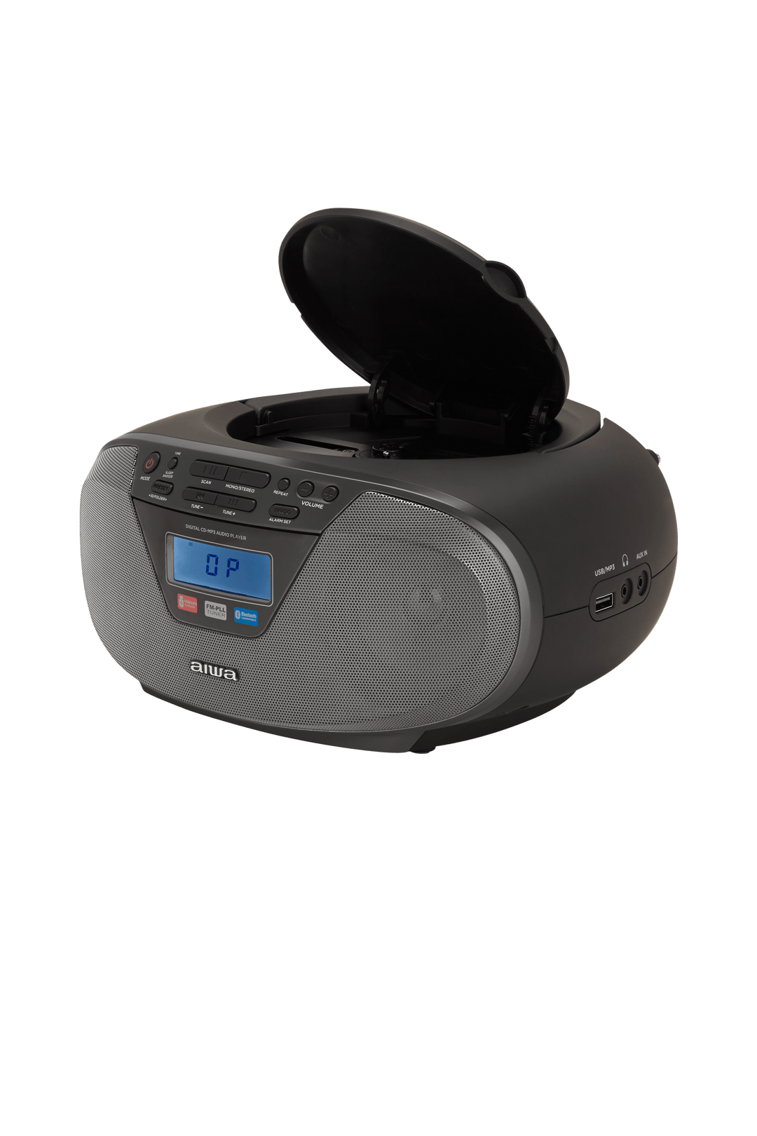 AIWA CDT-200 Boombox – CD, Bluetooth, USB y radio FM, negro
