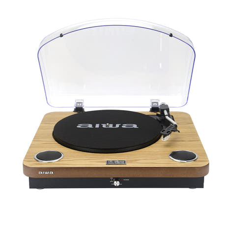 AIWA LPS-25 Tocadiscos – Bluetooth, USB y FM, madera