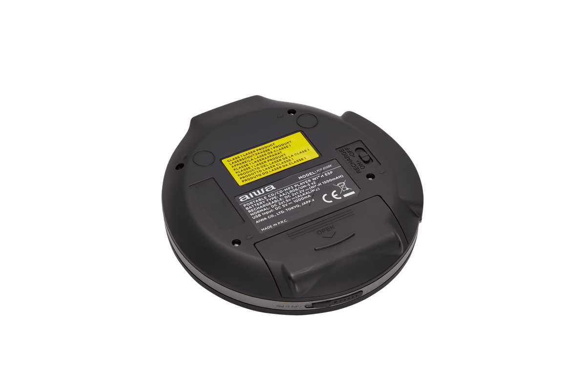 AIWA PCP-850 Reproductor de CD portátil – MP3 y Anti-Shock, negro