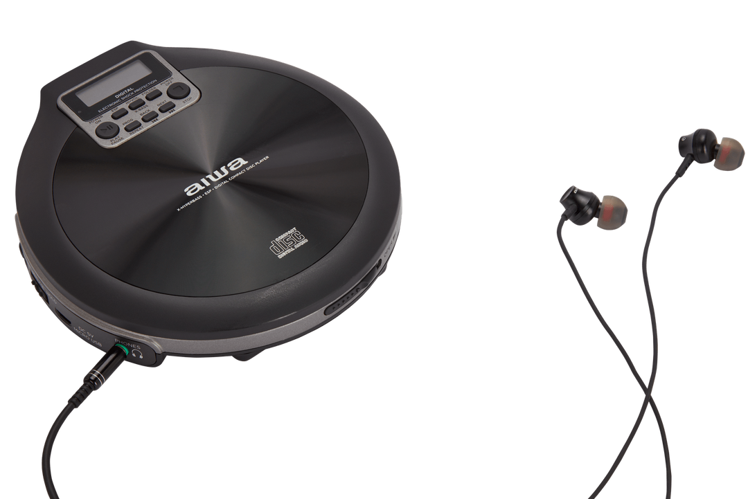 AIWA PCP-850 Reproductor de CD portátil – MP3 y Anti-Shock, negro