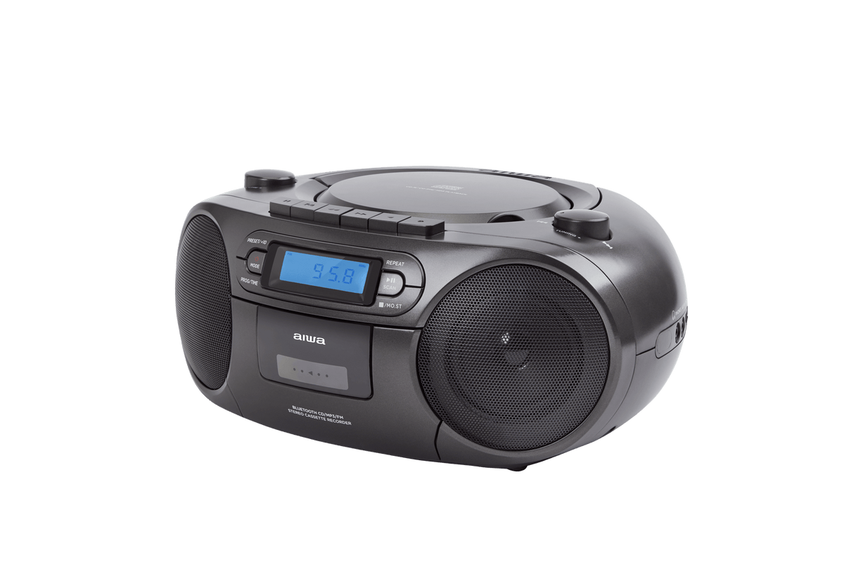 AIWA RC-250 Boombox – CD, casete, Bluetooth y FM, Black