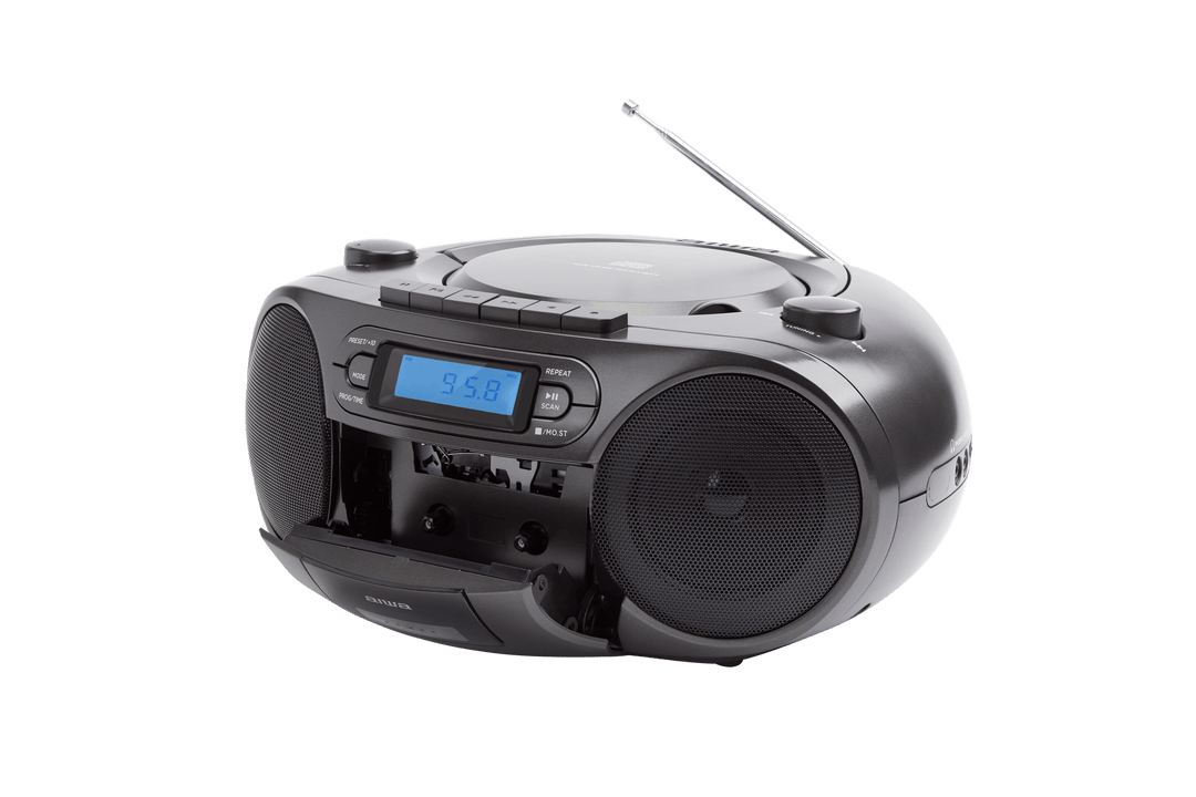 AIWA RC-250 Boombox – CD, casete, Bluetooth y FM, Black