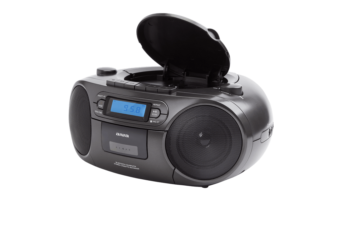 AIWA RC-250 Boombox – CD, casete, Bluetooth y FM, Black