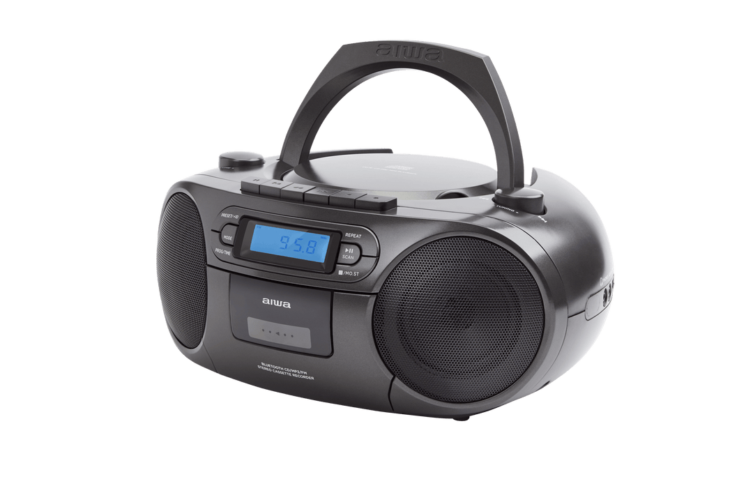 AIWA RC-250 Boombox – CD, casete, Bluetooth y FM, Black