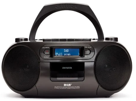 AIWA RC-300 Boombox con CD, casete, DAB+, Bluetooth y USB, Sort