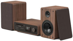 Pure Classic Sistema estéreo Hi-Fi – DAB+, CD, Bluetooth, 100W, nogal