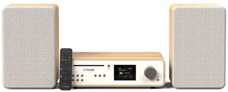 Pure Classic Sistema estéreo Hi-Fi – DAB+, CD, Bluetooth, 100W, roble