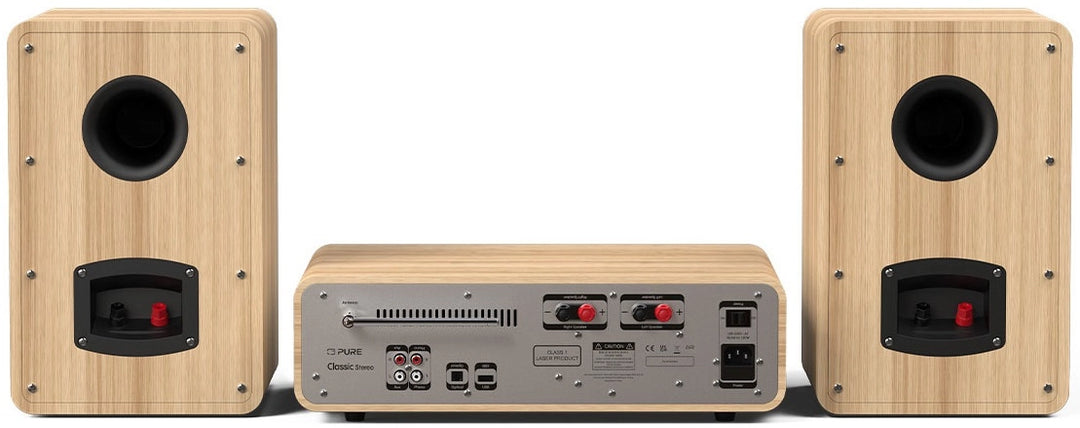 Pure Classic Sistema estéreo Hi-Fi – DAB+, CD, Bluetooth, 100W, roble