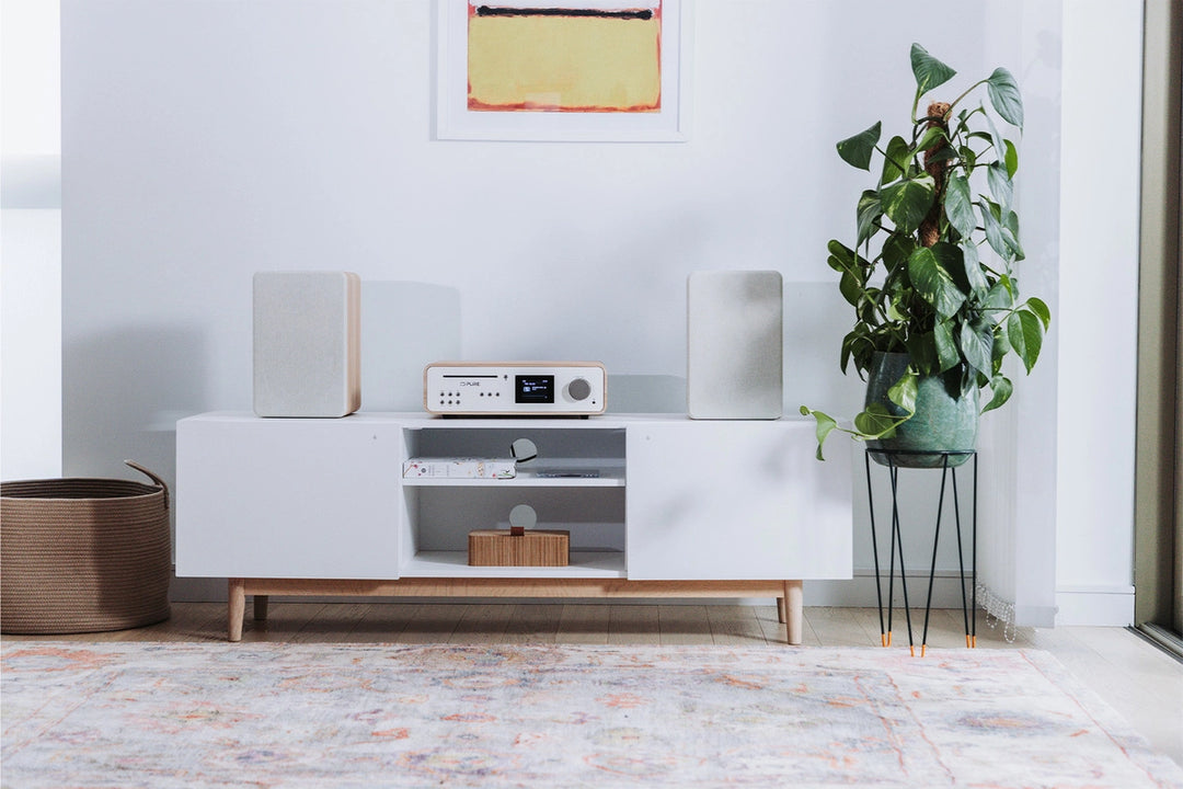 Pure Classic Sistema estéreo Hi-Fi – DAB+, CD, Bluetooth, 100W, roble