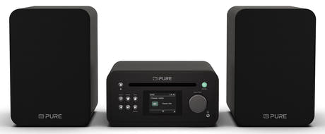 Pure Classic Sistema estéreo Mini Hi-Fi – DAB+, CD, Bluetooth, 40W, Negro