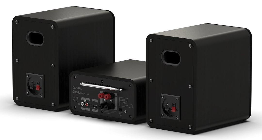 Pure Classic Sistema estéreo Mini Hi-Fi – DAB+, CD, Bluetooth, 40W, Negro