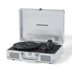 Crosley Cruiser Plus Tocadiscos Bluetooth bidireccional (Plata)