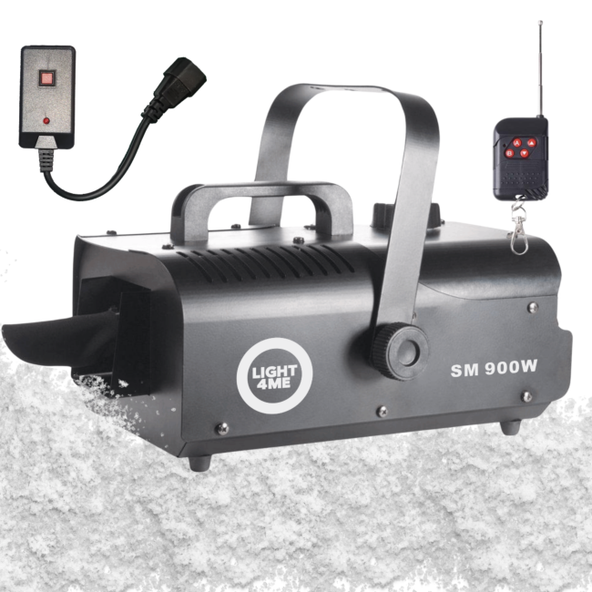 LIGHT4ME SM 900W máquina de nieve con mando a distancia, negra