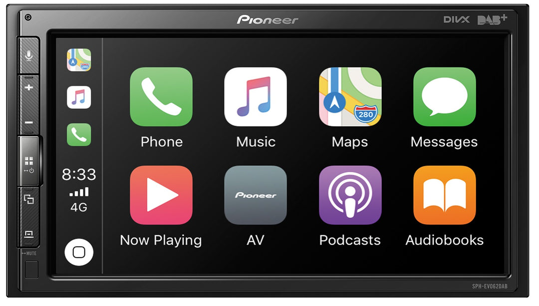 Pioneer SPH-EVO62DAB-Uni 1-DIN Estéreo para Auto con Apple CarPlay, DAB y Bluetooth