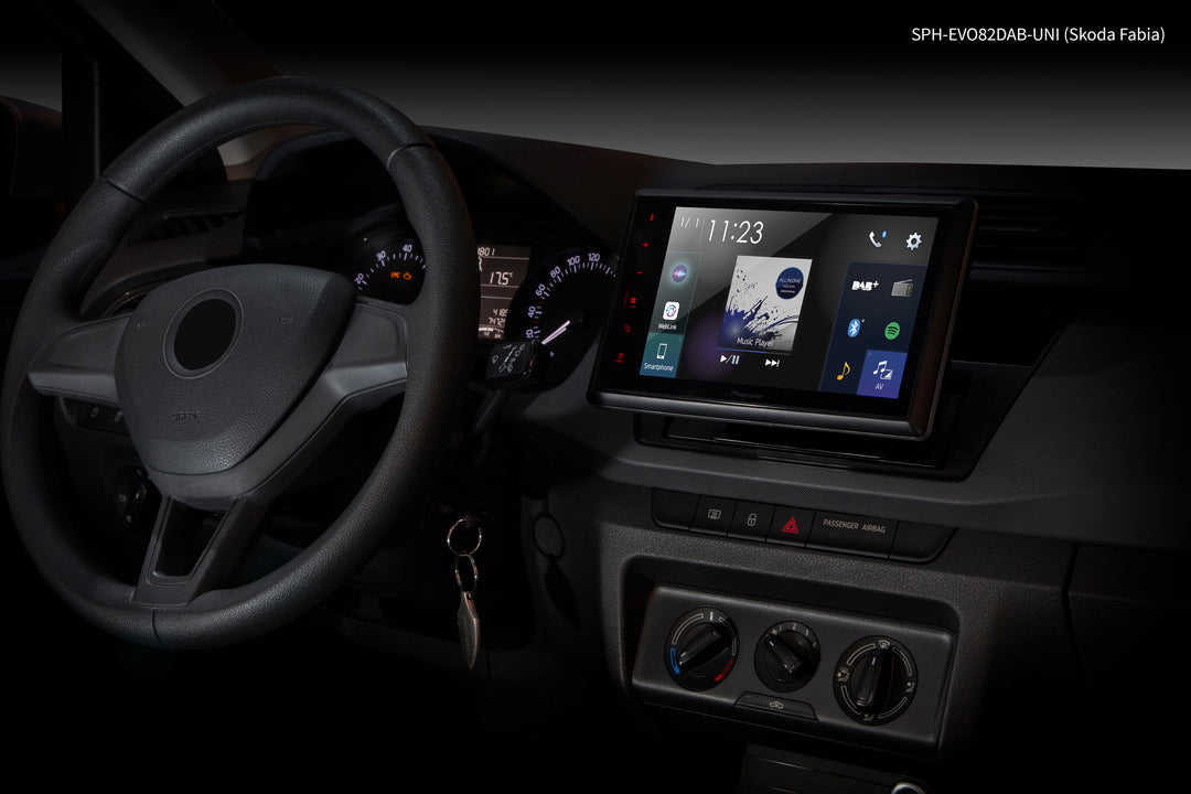 Pioneer SPH-EVO82DAB-Uni1-DIN Estéreo de coche con Apple CarPlay, DAB y Bluetooth