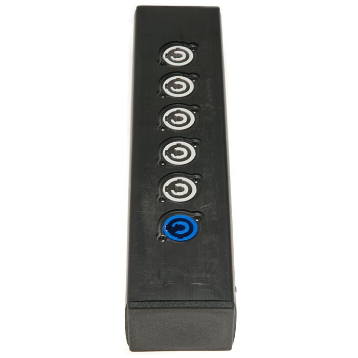 Placa de conexiones - Powercon entrada y 5x powercon salida