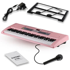 Suprimo Teclados para niños con Micrófonos – Rosa