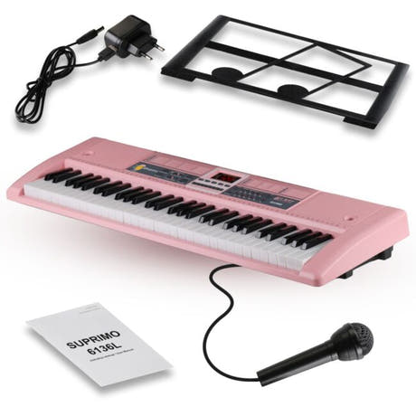 Suprimo Teclados para niños con Micrófonos – Rosa