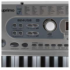 SUPRIMO 824 USB Teclados con micrófonos, reproductor MP3 y atril