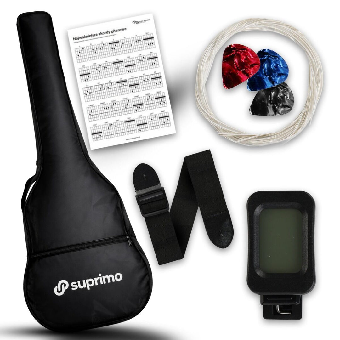 Suprimo CGS3 BK Guitarra clásica 4/4 – Set de iniciación negro