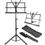 Atril para partituras con bolsa – plegable y ajustable en altura 65–130 cm
