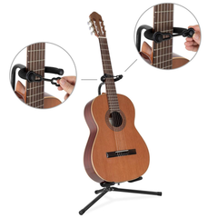 Soporte plegable para Guitarras 62-74 cm con correa de seguridad