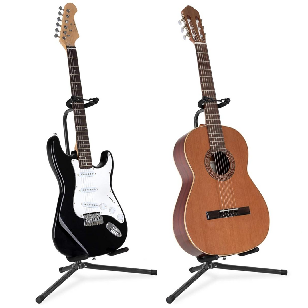Soporte plegable para Guitarras 62-74 cm con correa de seguridad