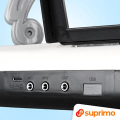 SUPRIMO KEY61 KD Teclados 61 teclas con micrófonos, blanco