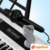SUPRIMO KEY61 KD Teclados 61 teclas con micrófonos, blanco