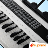 SUPRIMO KEY61 KD Teclados 61 teclas con micrófonos, blanco