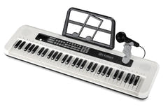 SUPRIMO KEY61 KD Teclados 61 teclas con micrófonos, blanco