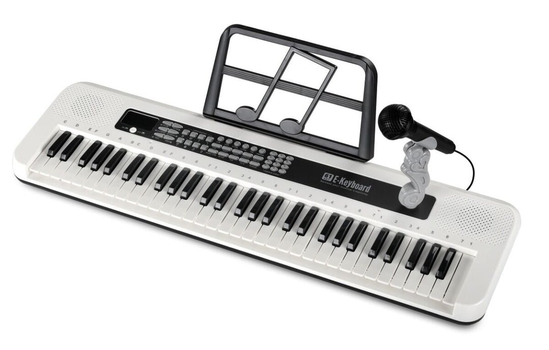 SUPRIMO KEY61 KD Teclados 61 teclas con micrófonos, blanco