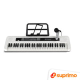 SUPRIMO KEY61 KD Teclados 61 teclas con micrófonos, blanco
