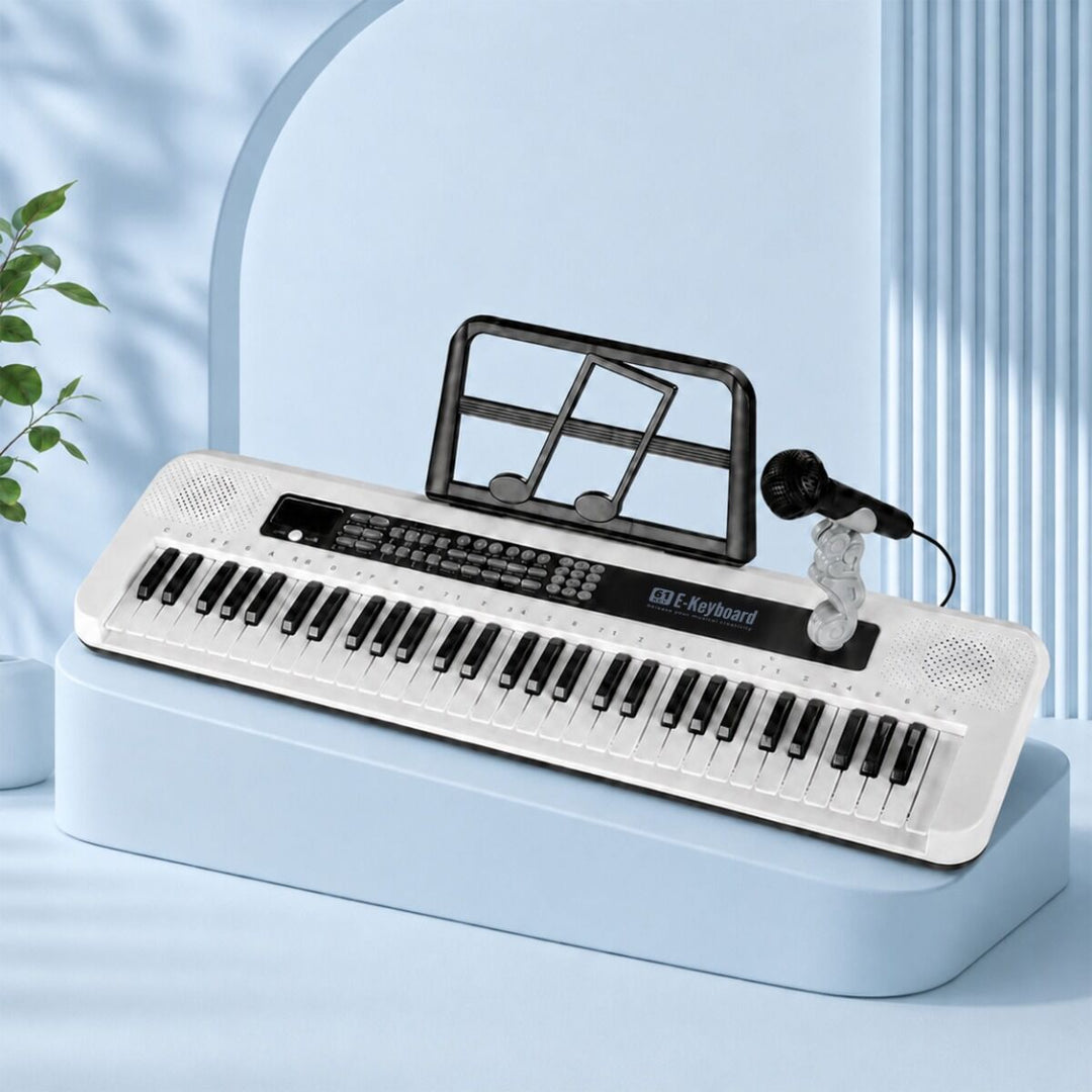 SUPRIMO KEY61 KD Teclados 61 teclas con micrófonos, blanco